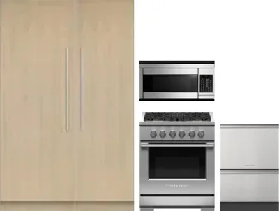 5 Piece Package Includes Refrigerator, Freezer, Range, Microwave And Dishwasher